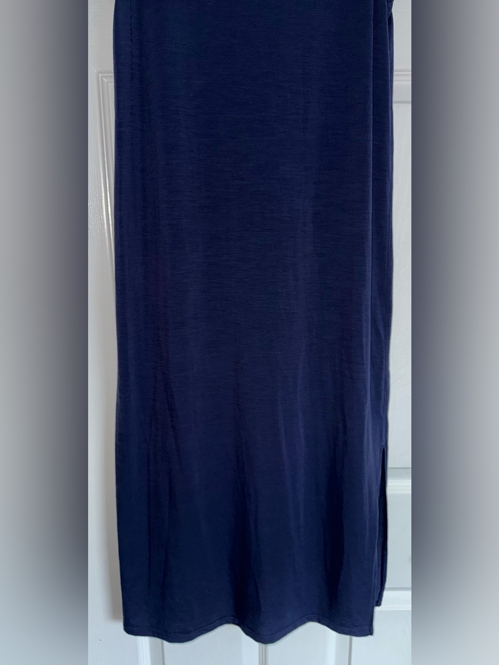 Unbound Merino Wool Navy Blue Scoop Travel Midi Stretch Lightweight Tank Dress S - Picture 7 of 12
